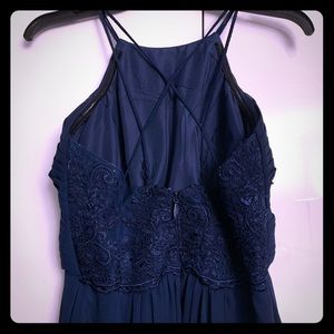 Navy blue evening dress